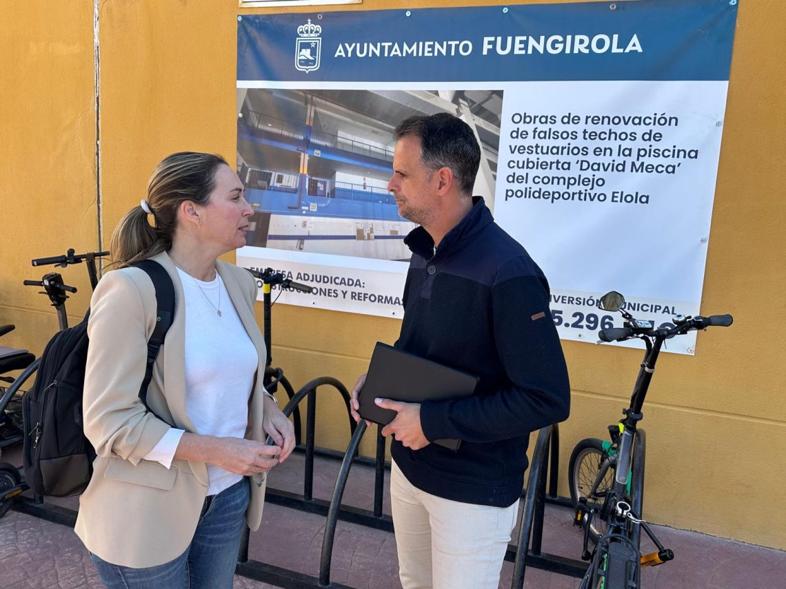 El Ayuntamiento de Fuengirola renueva los falsos techos de los vestuarios de la Piscina Municipal David Meca