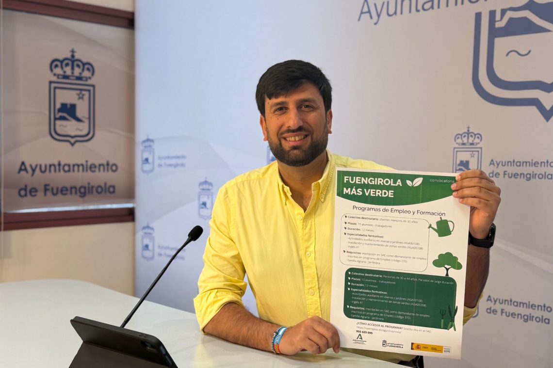 El Ayuntamiento impulsa el programa formativo ‘Fuengirola Más Verde’ que permitirá formarse a 20 desempleados